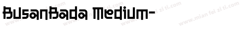 BusanBada Medium字体转换